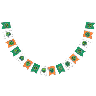 Irish shamrock bunting flags