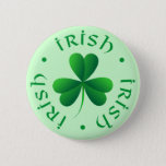 Irish Shamrock Button