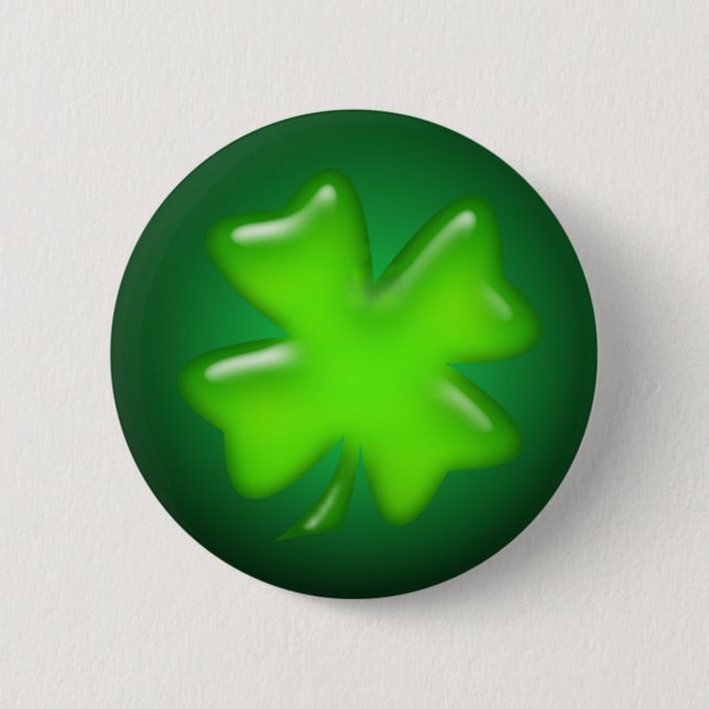 IRISH SHAMROCK by SHARON SHARPE Pinback Button (Front)