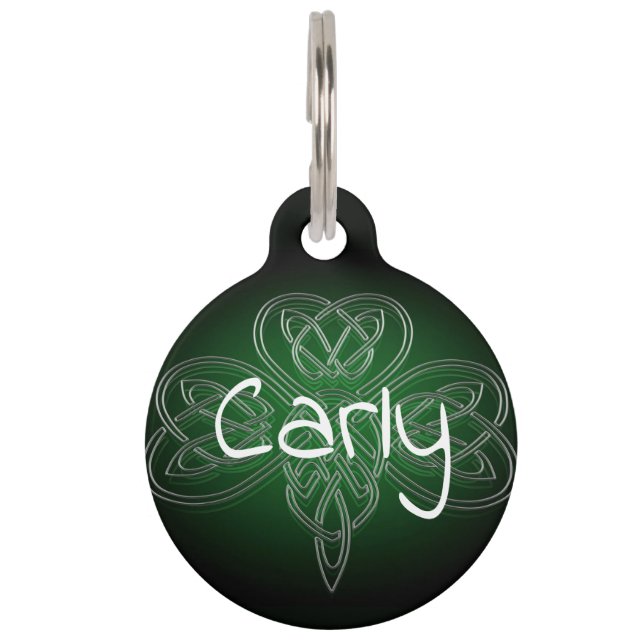 irish_shamrock_by_tylerxy-d3aqb7s pet ID tag (Front)