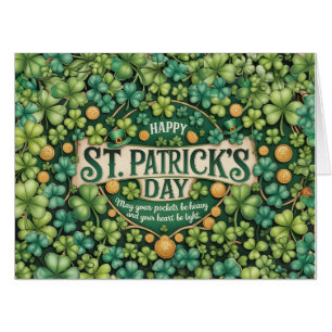 Irish Shamrock Celebration Design Card