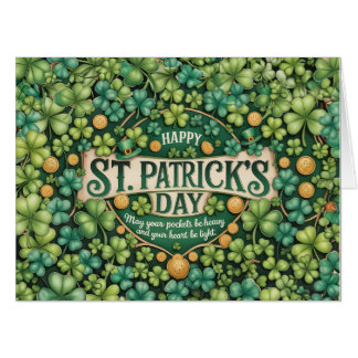 Irish Shamrock Celebration Design Card