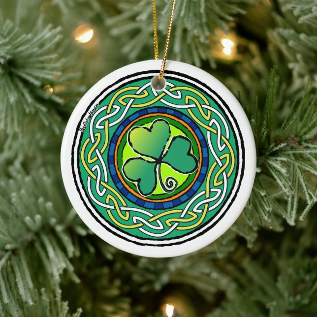 Irish shamrock ceramic ornament (Tree)