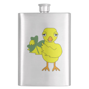 Irish Shamrock Chick Flask