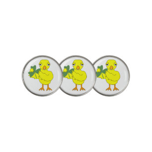 Irish Shamrock Chick Golf Ball Marker