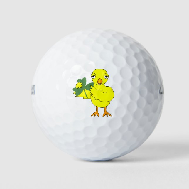 Irish Shamrock Chick Golf Balls (Front)