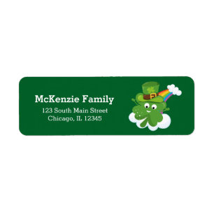Irish Shamrock * choose your background color Label