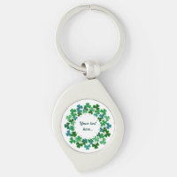 Irish Shamrock Circle  Custom Text 