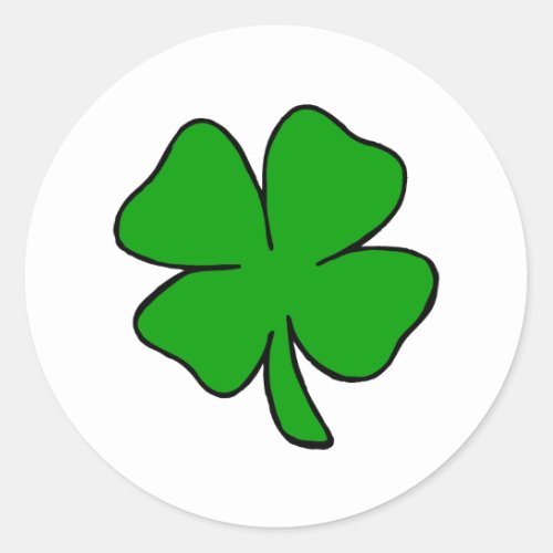 Irish Shamrock Classic Round Sticker