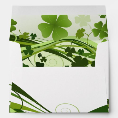 Irish shamrock clover envelope