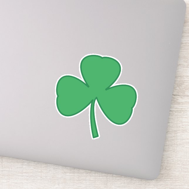 Irish Shamrock Clover  Sticker (Detail)