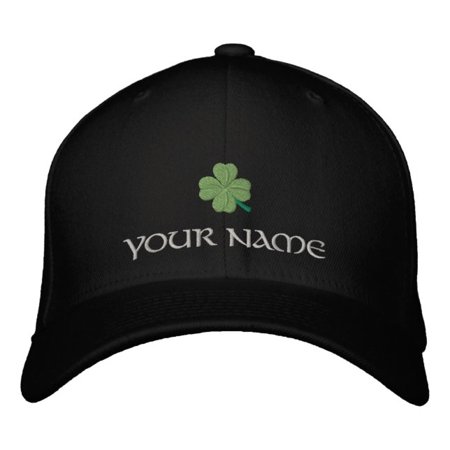 Irish shamrock cover St Patrick's Embroidered Baseball Hat (Front)