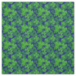 Irish shamrock,dark blue, clover fabric print 10aa