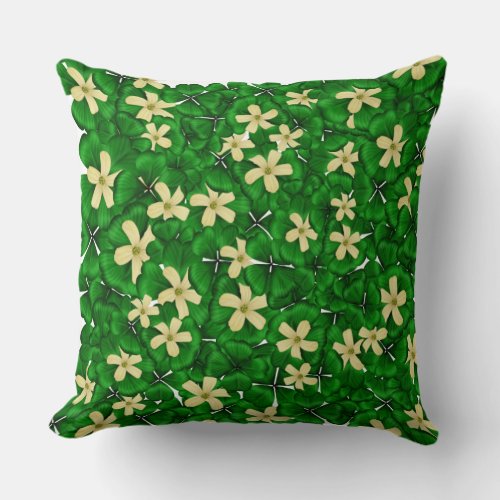 Irish Shamrock Decorator Throw Pillow