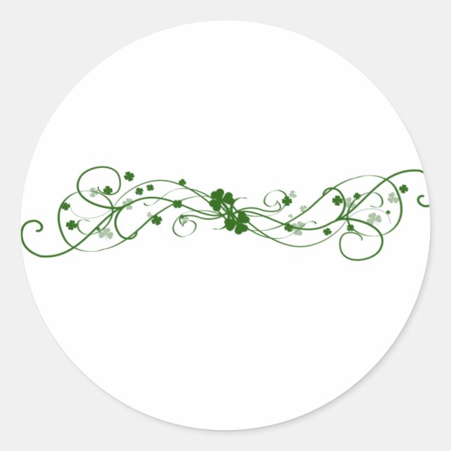 Irish Shamrock design Classic Round Sticker (Front)