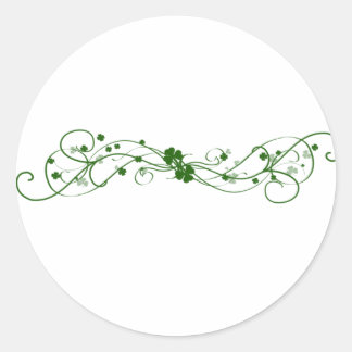 Irish Shamrock design Classic Round Sticker