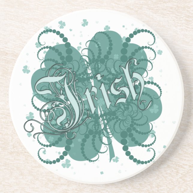 Irish Shamrock Drink Coaster (Front)