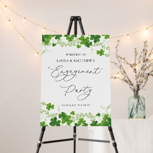 Irish Shamrock Engagement Party Foam Board