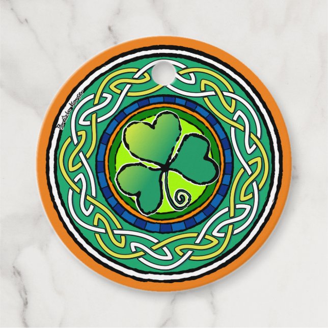 Irish shamrock favor tags (Front)
