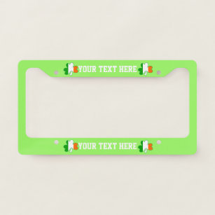 HANDS OFF MY LUCKY CHARMS IRISH IRELAND License Plate Frame Stainless