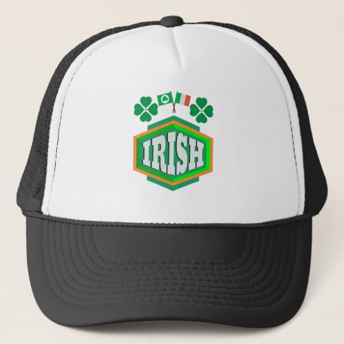 Irish Shamrock Flags Trucker Hat