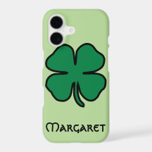 Irish Shamrock Four Leaf Clover iPhone Case Name