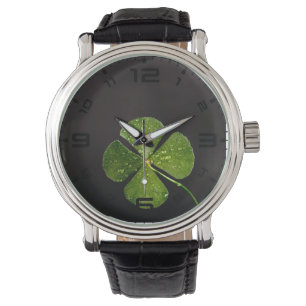 Irish Shamrock Four Leaf Clover Watch
