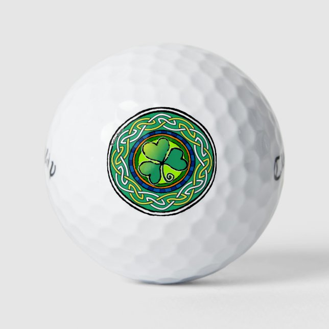 Irish shamrock golf balls (Front)