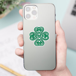 Irish Shamrock Green Celtic Lucky Clover Sticker