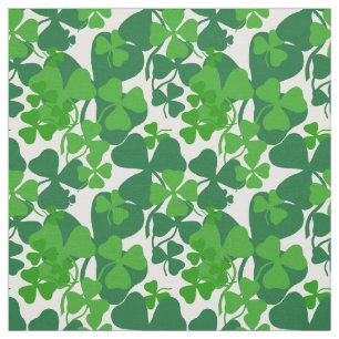 Irish shamrock, green clover fabric print 10