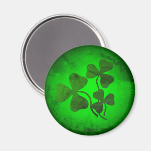 Irish shamrock/green clover, Ireland green glow Magnet