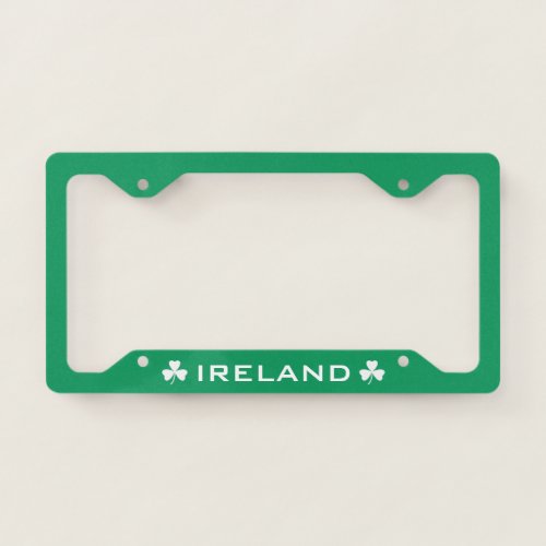 Irish Shamrock Green  License Plate Frame
