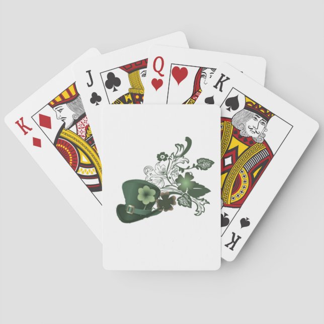 Irish Shamrock Hat Poker Cards (Back)