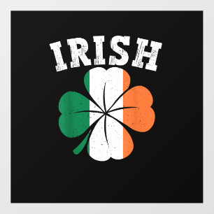 Irish Shamrock Ireland Flag St Patrick Day Vintage Floor Decals