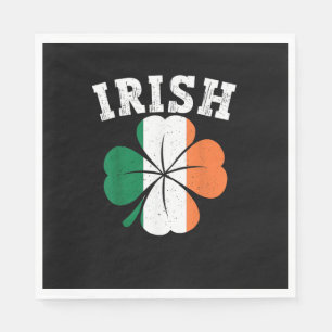 Irish Shamrock Ireland Flag St Patrick Day Vintage Napkins