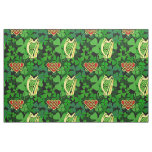 Irish shamrock, Irish harp, Celtic heart, black 6L Fabric