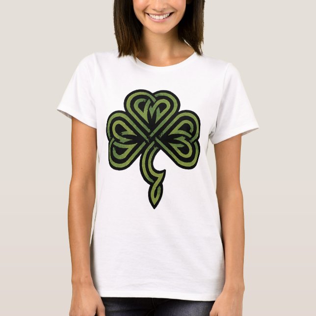 Irish Shamrock Ladies T-Shirt (Front)