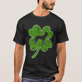 Irish Shamrock Leaf Malinois St Patrick s Day T-Shirt