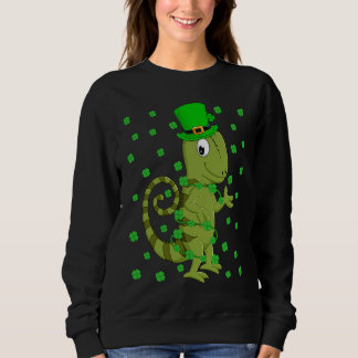Irish Shamrock Leprechaun Chameleon St Patrick's D Sweatshirt