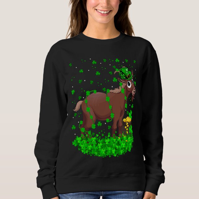 Irish Shamrock Leprechaun Chamois St Patrick's Day Sweatshirt (Front)