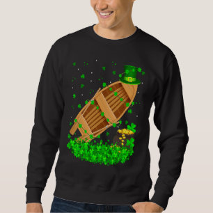 Irish Shamrock Leprechaun Fishing Boat St Patrick' Sweatshirt