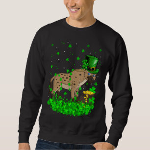 Irish Shamrock Leprechaun Hyena St Patrick's Day Sweatshirt