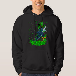 Irish Shamrock Leprechaun Whale Shark St Patrick's Hoodie