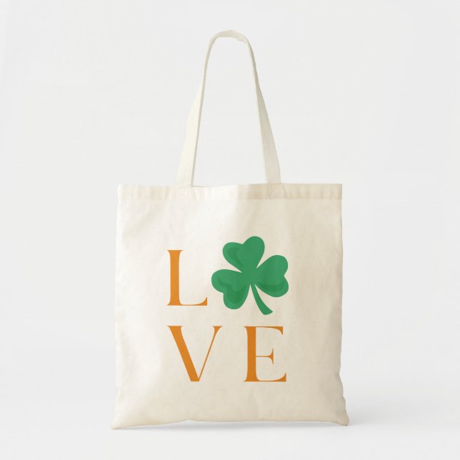 Irish Shamrock Love Simple Tote Bag (Front)