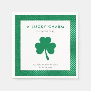 Irish Shamrock Lucky Charm Baby Shower Napkins
