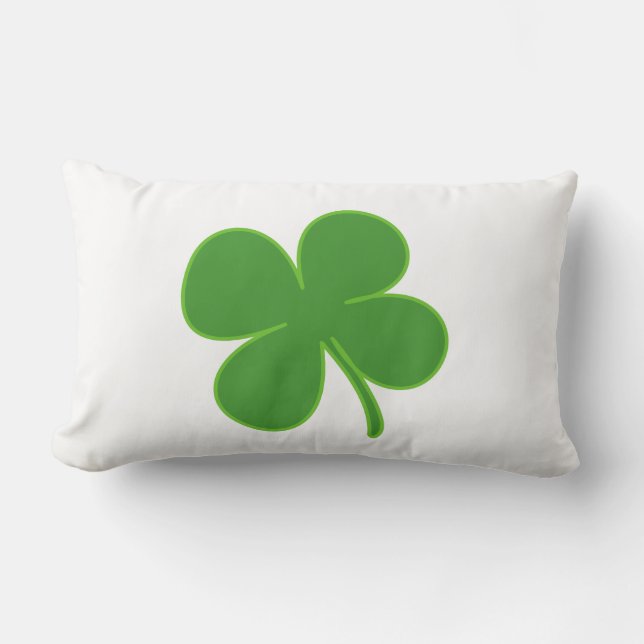 Irish Shamrock Lumbar Pillow (Front)