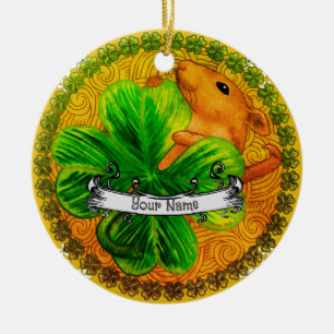 Irish shamrock  Mouse  ornaments