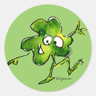 Irish Shamrock n Roll 01 Cartoon Sticker