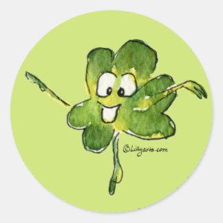 Irish Shamrock n Roll 02 Cartoon Sticker