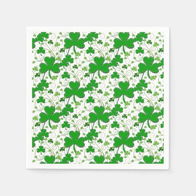 Irish Shamrock Pattern Napkins (Front)
